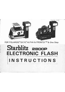 Starblitz 2800 P manual. Camera Instructions.